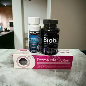 Kirkland Biotin With Keratin And Collagen And Roller Combo