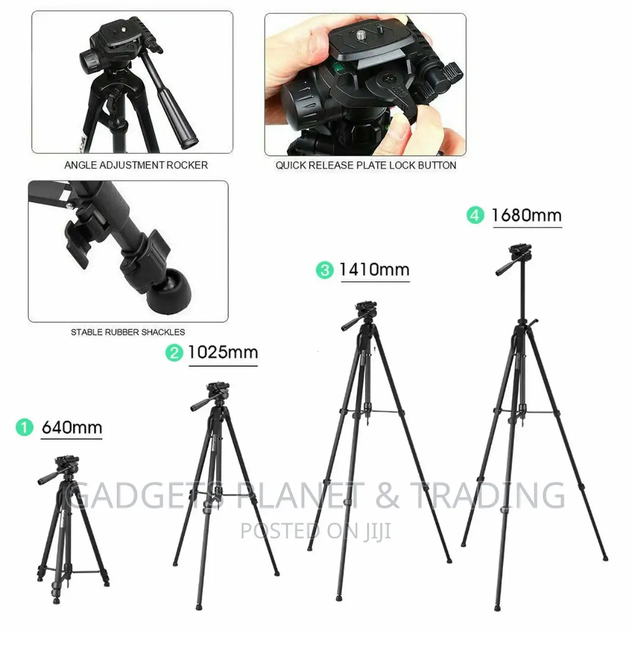 Weifeng Aluminium Tripod Stand for Camera Camcorder WF-3560