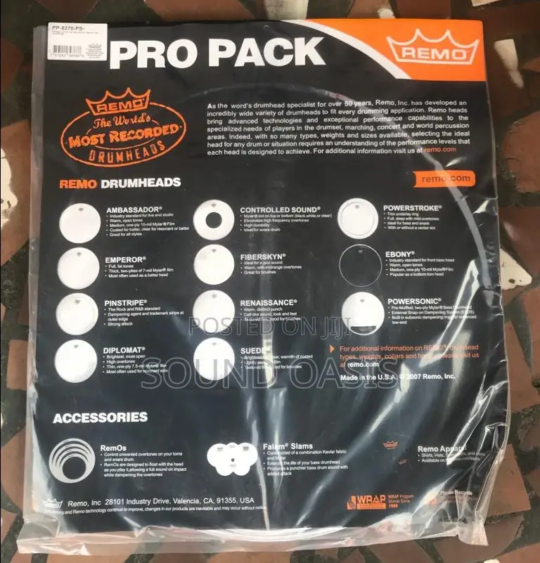 Remo Encore 7set Pro Pack BA Head Chemical Drum Velon