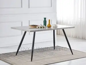 Marble Dining Table / Stone Top / White/Black/Grey