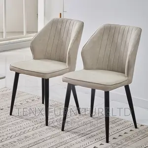 Dining Set 4 Seater (Marble Stone Top) With Leather Chairs