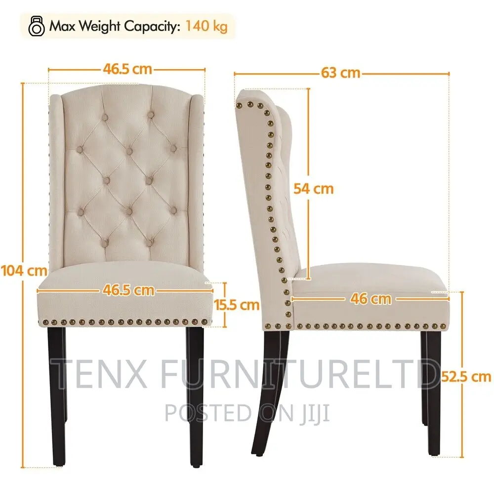 Dining Chairs Upholstered Kitchen Chairs (X2)