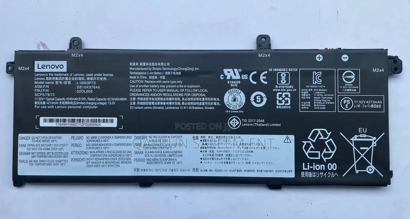 Lenovo L18M3P73 Battery for Thinkpad T490 T495 P43S Series