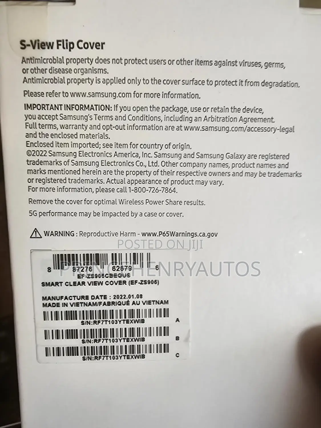 Samsung Galaxy S22+ S-View Flip Cover Ef-Zs906cbegus