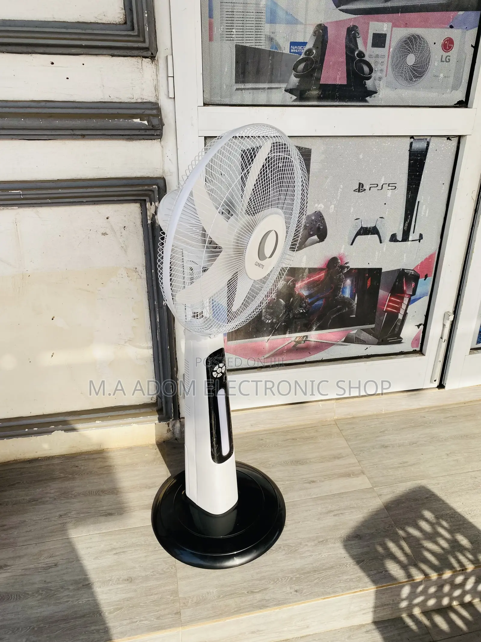 Affordable Clinette Rechargeable Fan + Solar Panel.