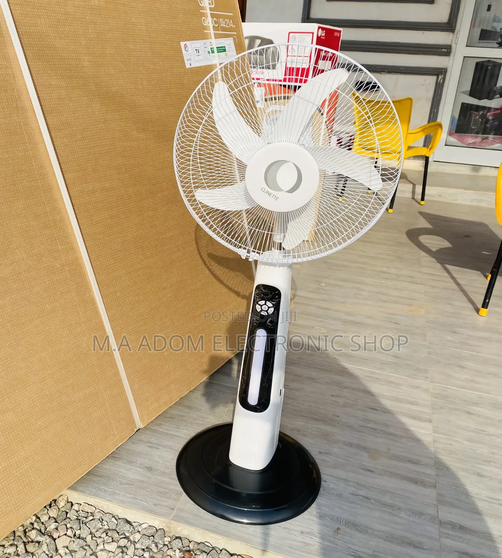 Shop Quality Clinette Rechargeable Standing Fan+ Solar Panel