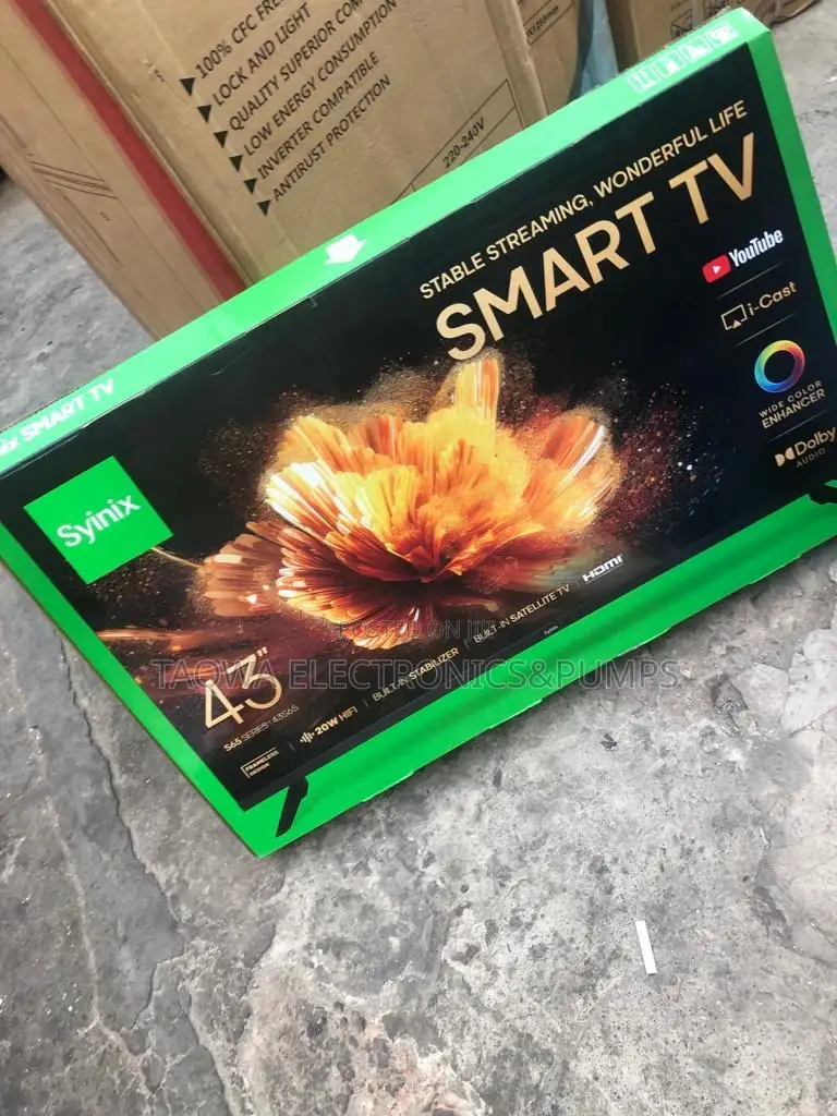 New Stock, Syinix 43inch Smart Tv