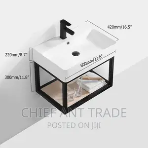 Cabinet Wash Hand Basin + Mirror. 4336