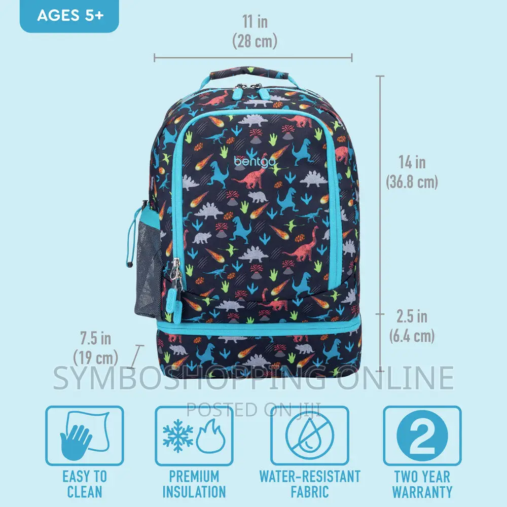 Bentgo Kids Prints 2-in-1 Backpack Insulated Lunch Bag