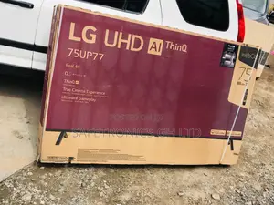 Smart Black Electric 75 Inches Glossy LED UP77 LG UHD Tv