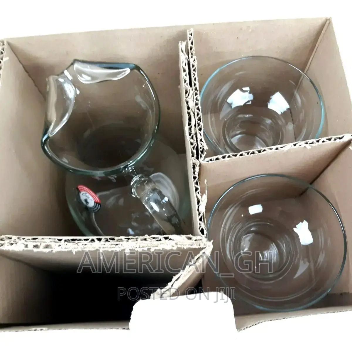 LIBBEY JUAREZ Glass Pitcher Glasses 5 Pc Serving Set