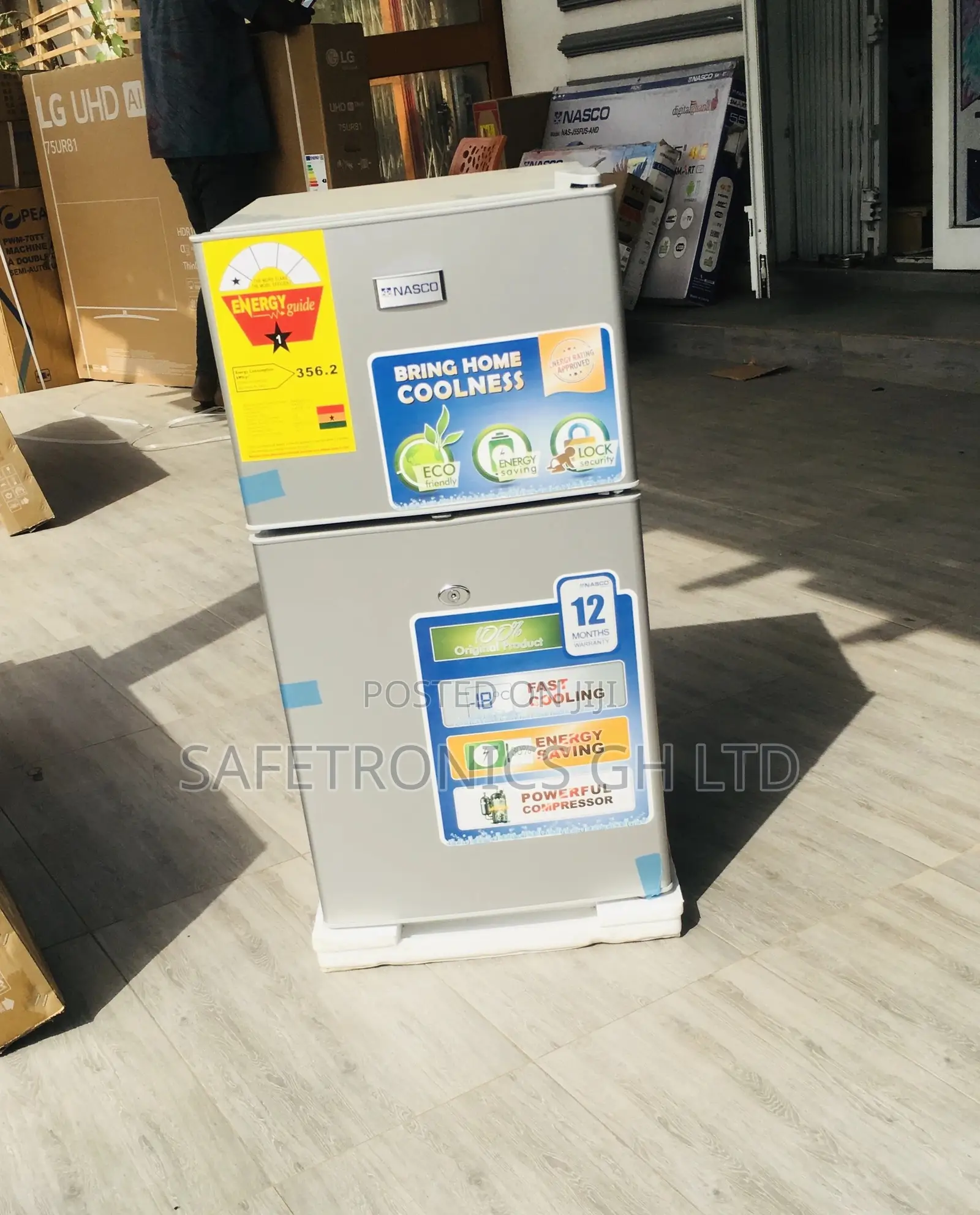 Doubledoor Nasco Topfreezer Gray Nas2-120 Fridge 