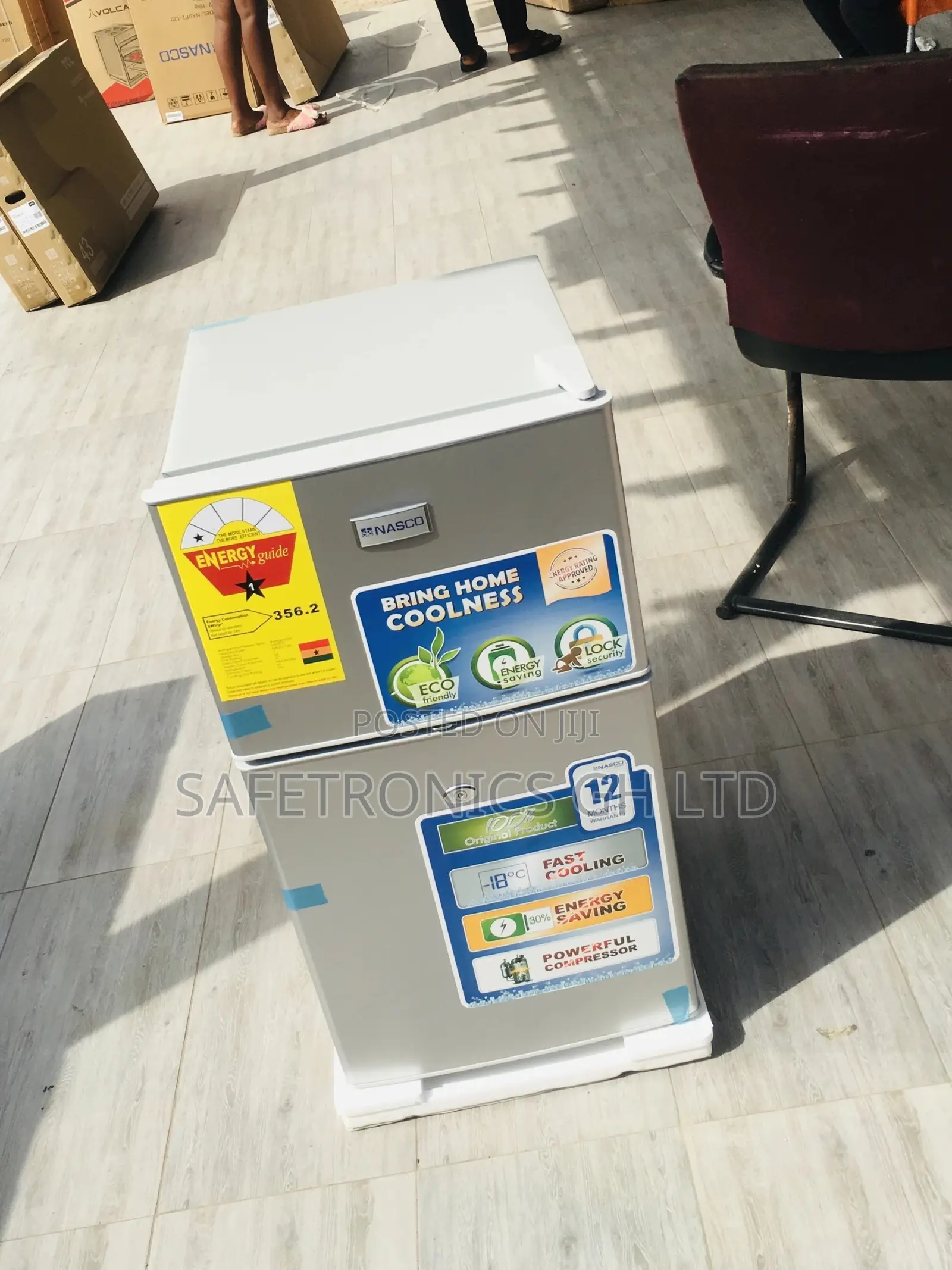 Electric Nas2-120 Nasco Topfreezer Doubledoor Gray Fridge