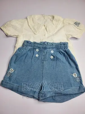 Billie Faiers White Textured Blouse and Embroidered Denim