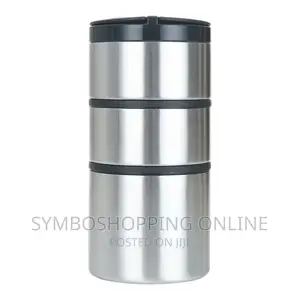 Mainstays Stacking Food Jar, Stainless Steel, 41 Oz