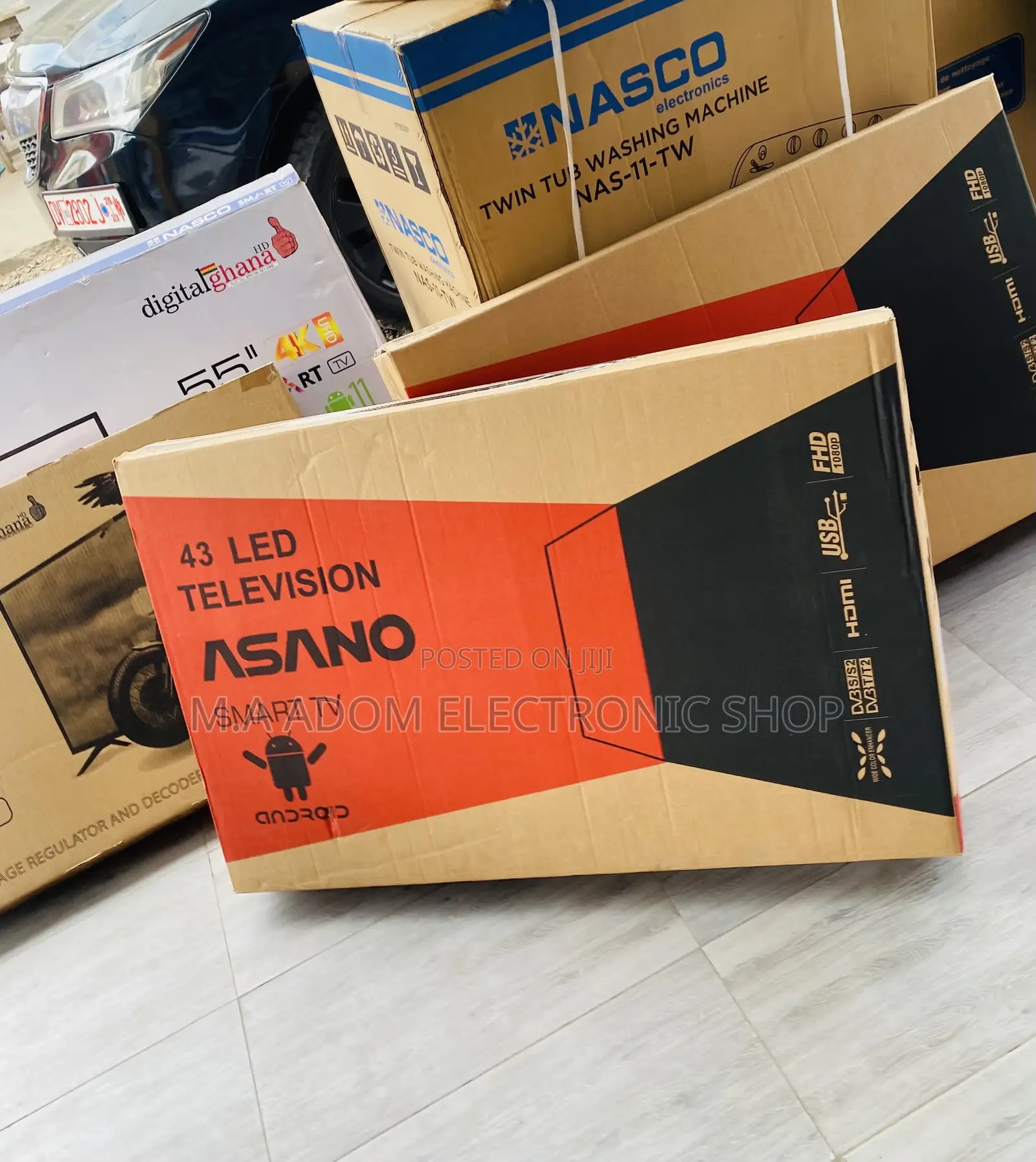 Newly in Stock Asano 43 Inch Digital Satellite Smart Led Tv.