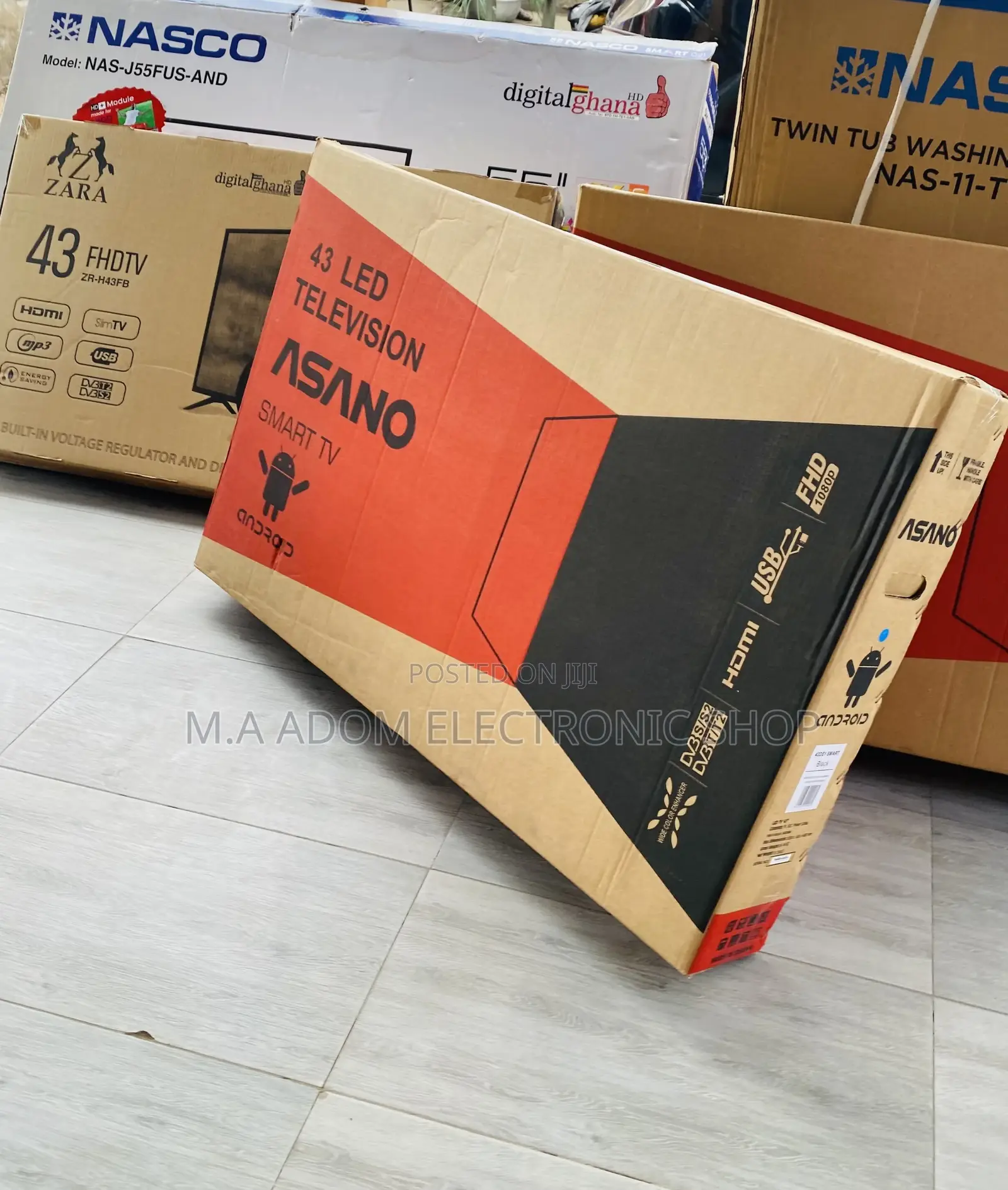 Newly in Stock Asano 43 Inch Digital Satellite Smart Led Tv.