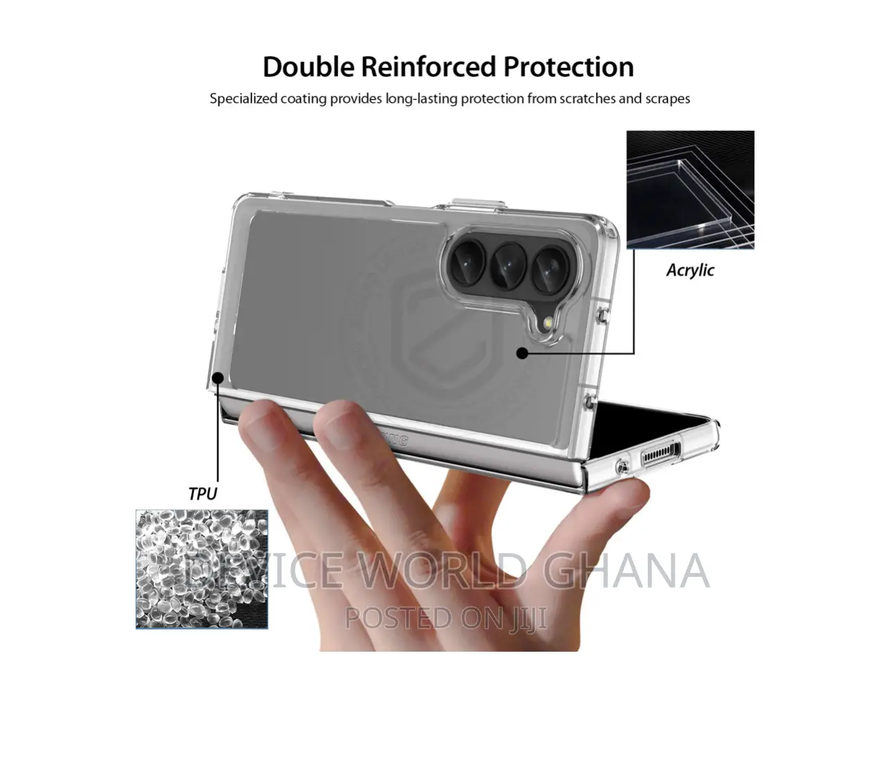 Transparent Hybrid Case for Samsung Z Fold 6,5 ,4,3