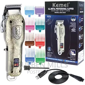 Kemei KM 2029 All Metal Cordless Shaving Barbering Machine