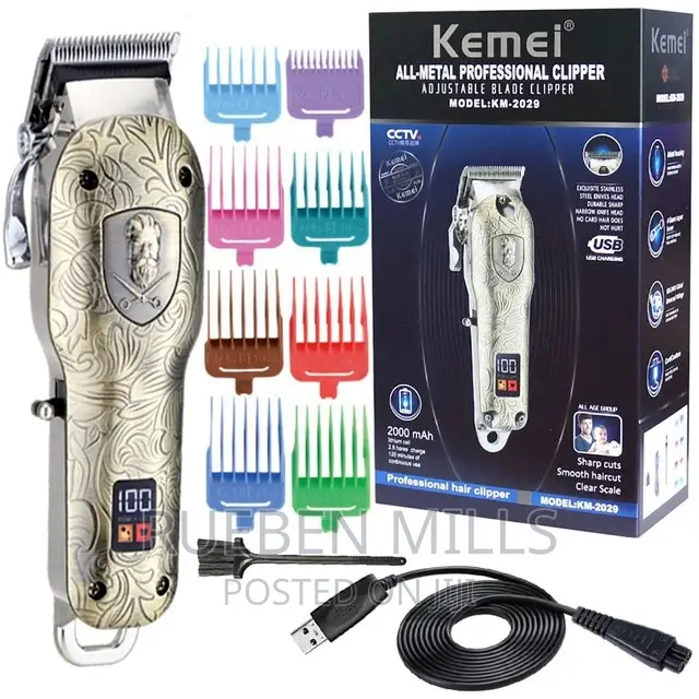 Kemei KM 2029 All Metal Cordless Shaving Barbering Machine