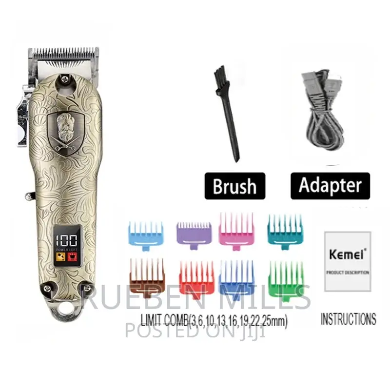 Kemei KM 2029 All Metal Cordless Shaving Barbering Machine