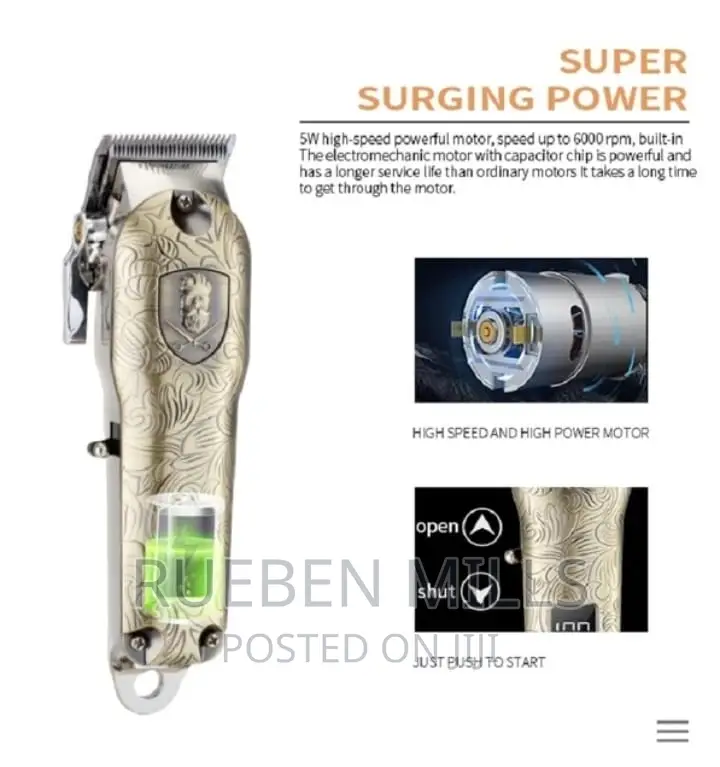 Latest 5w High Speed Kemei Shaving Barbering Machine