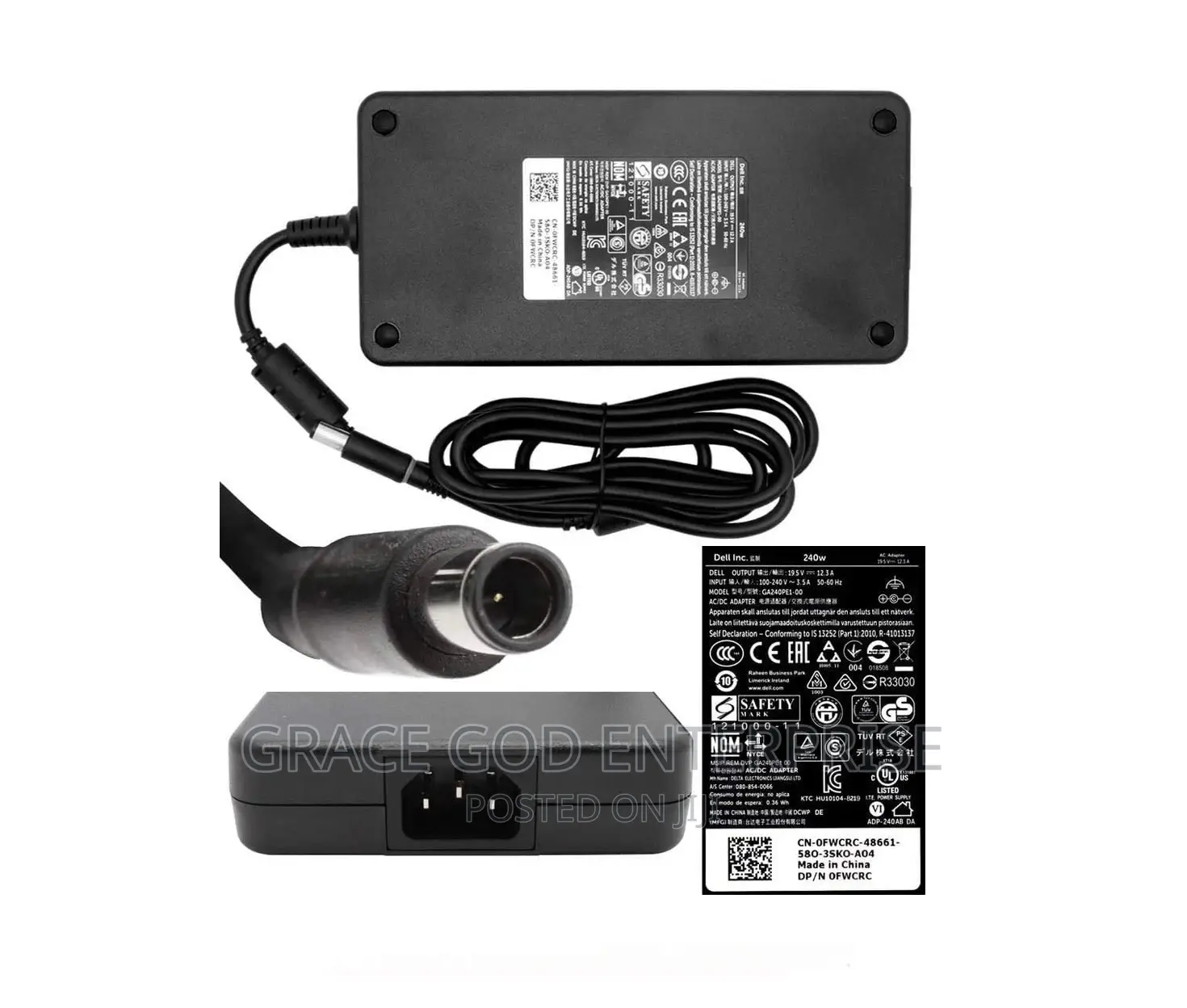 Original Dell Big Pin 240w Charger