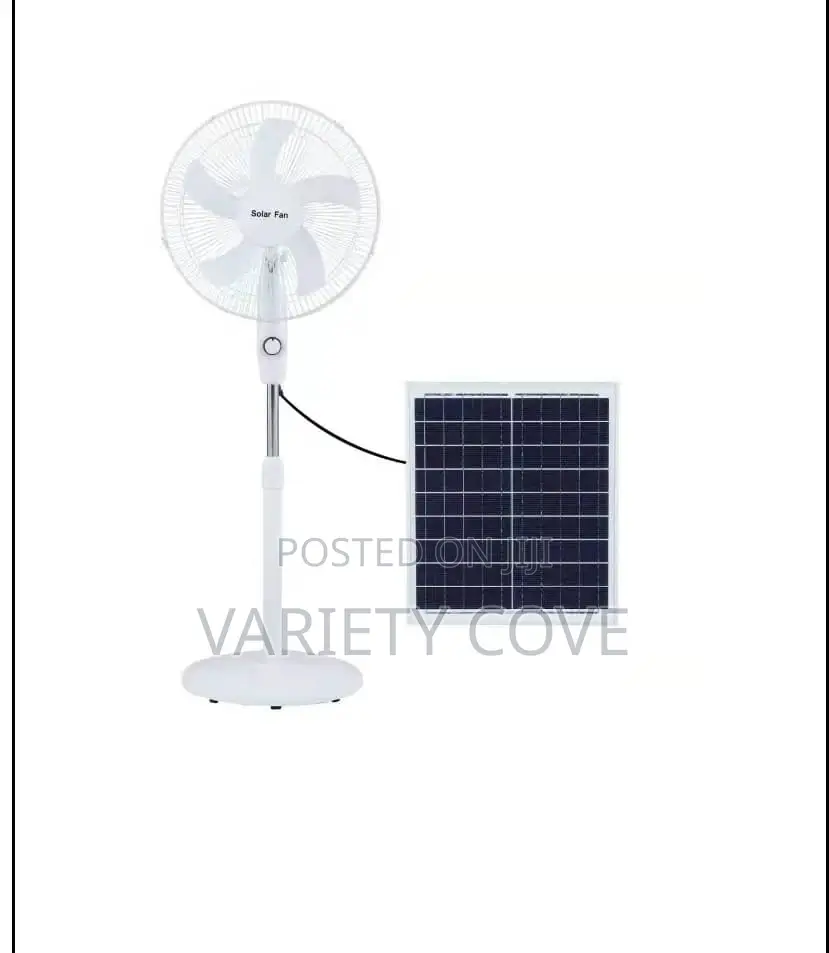 Solar And Electricity Rechargeable Fan