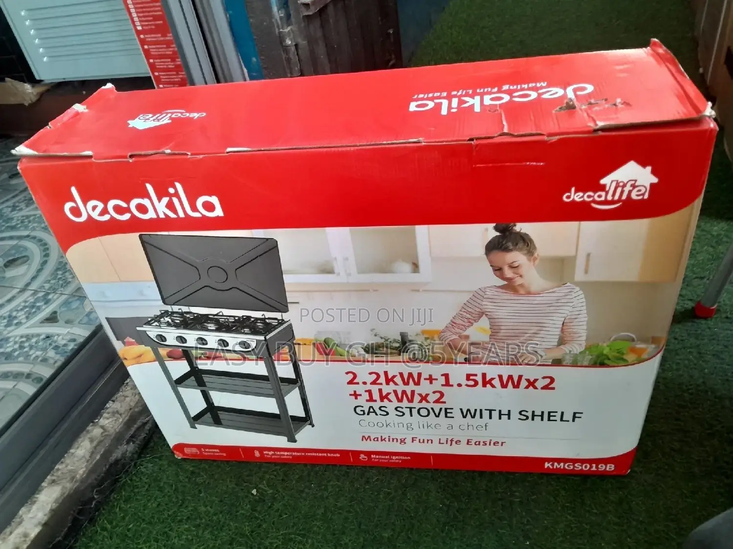 Decakila 2.2kw Gas Stove With Shelves