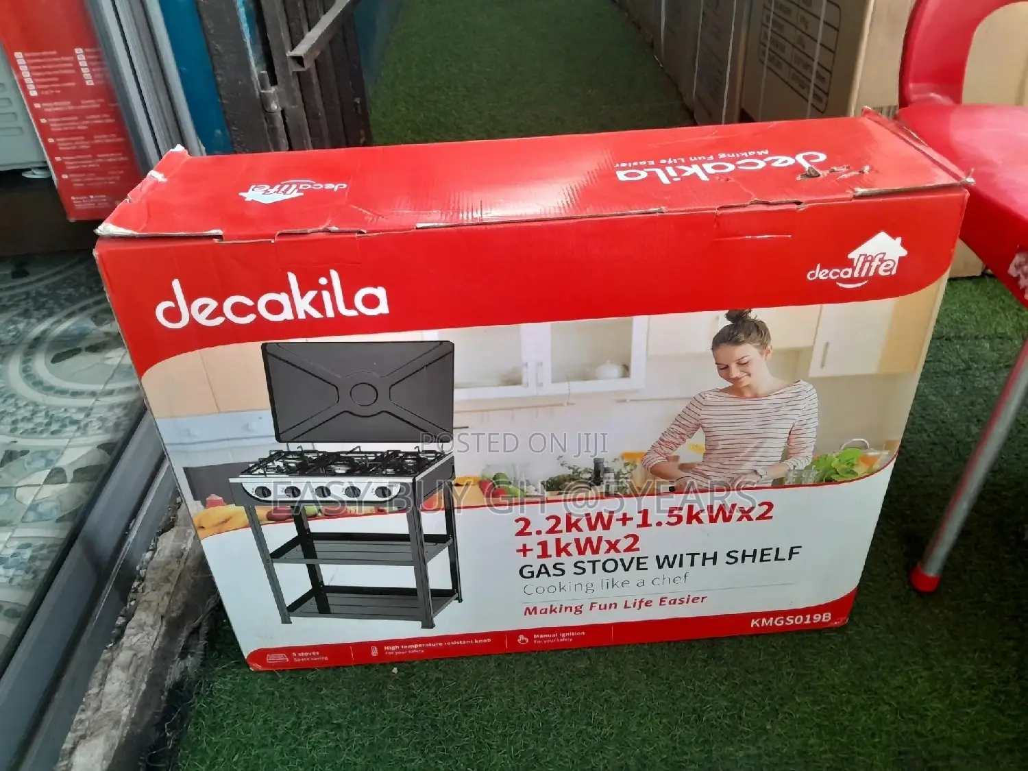 Quality Brand Decakila 2.2kw Gas Stove With Shelves