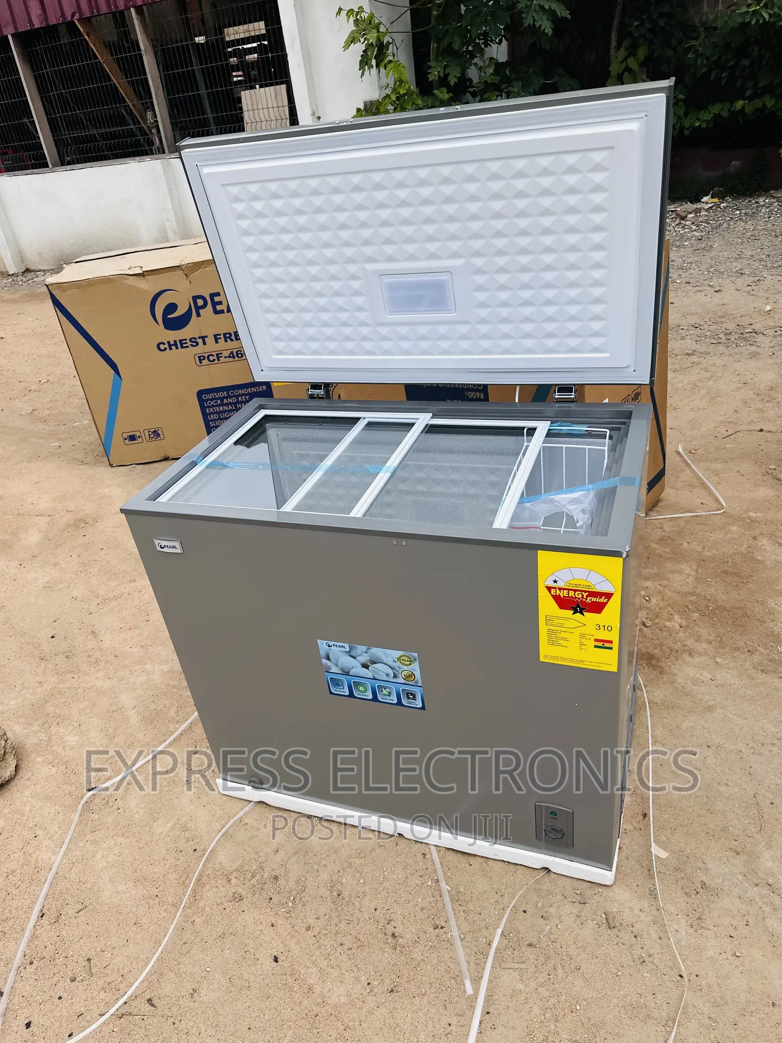 Chest Freezer Single Door Pearl -200l __ Grey PCF-210