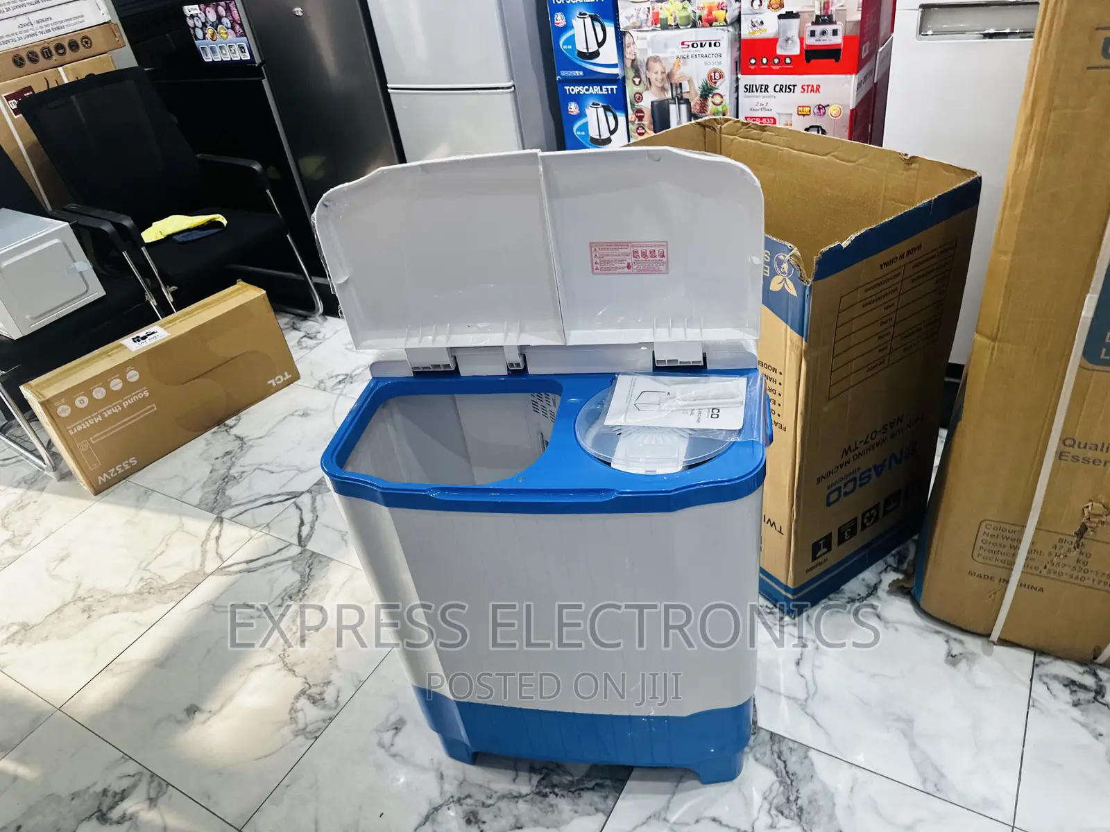 White Double Tub Washing Nasco 7kg Topload