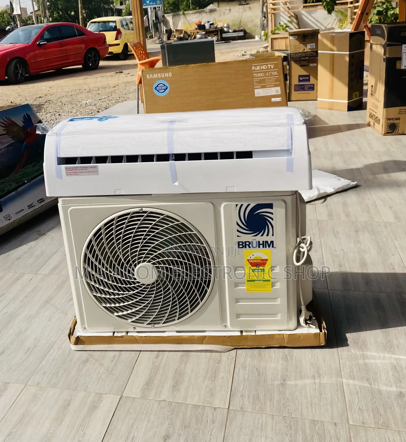 Fast Cooling Bruhm 1.5hp Split Type Air Conditioner(White).
