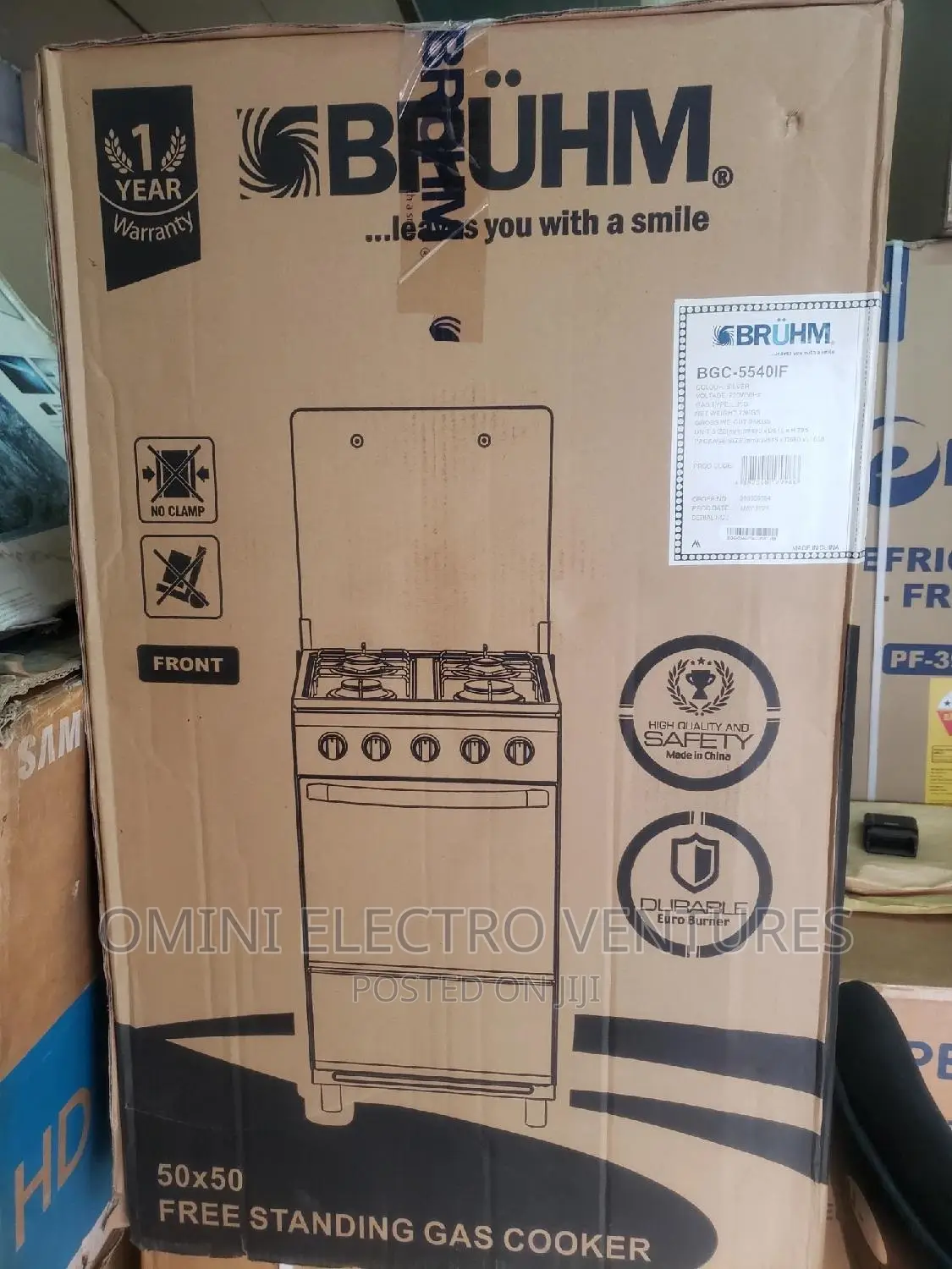 Brand New Bruhm 50/50 Gas Cocker [4burner]