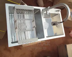 Armless Double Bowl Sink, Antitrust With Pull Out Tap