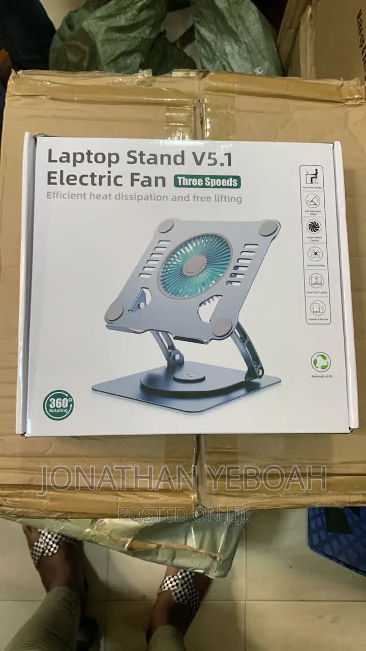 Rotating Laptop Stand With Single Cooling Fan