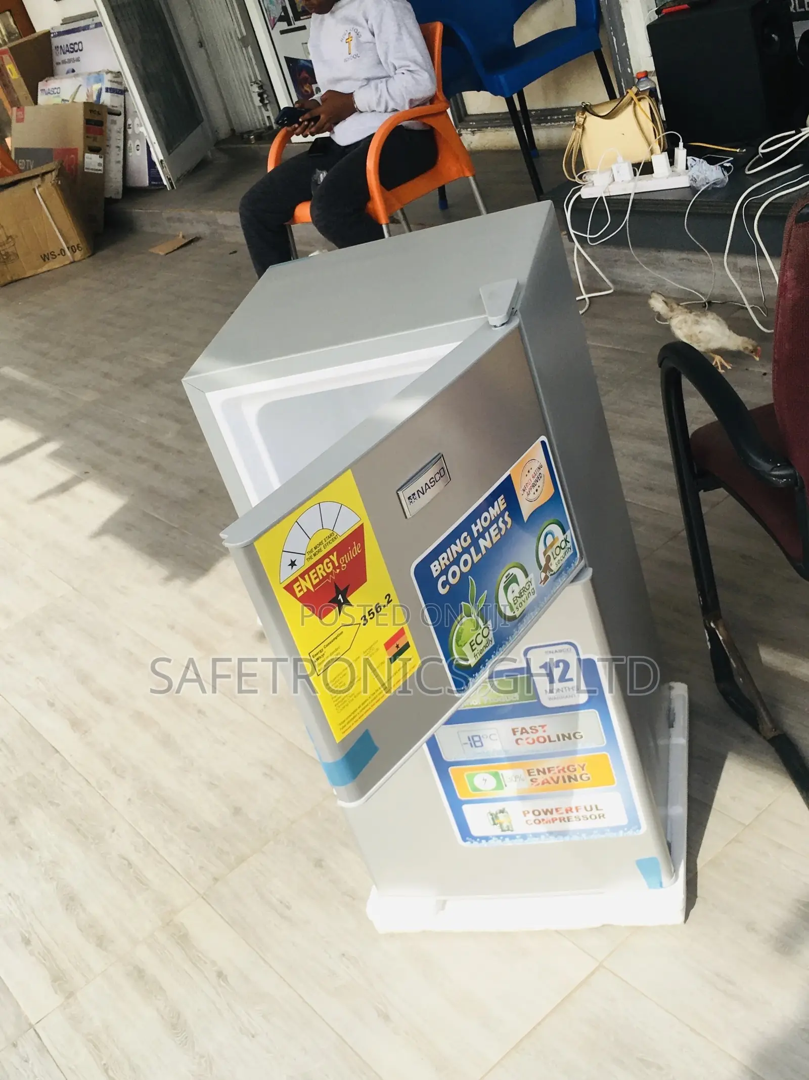 Gray Doubledoor Topfreezer 90L Nasf2-120 Nasco Fridge