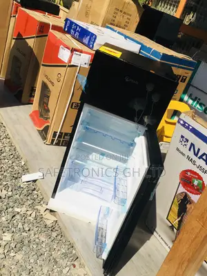 PF-16T Topfreezer Doubledoor Black Glass Pearl Fridge