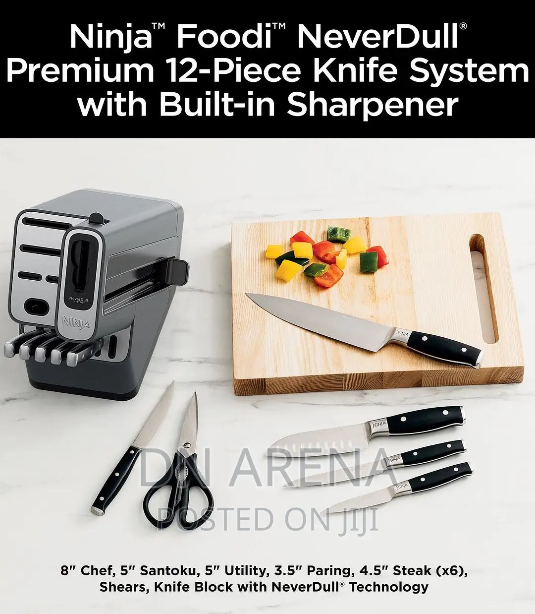 Nija Foodi Never Dull Premium Knife Systeminbuilt Sharpener
