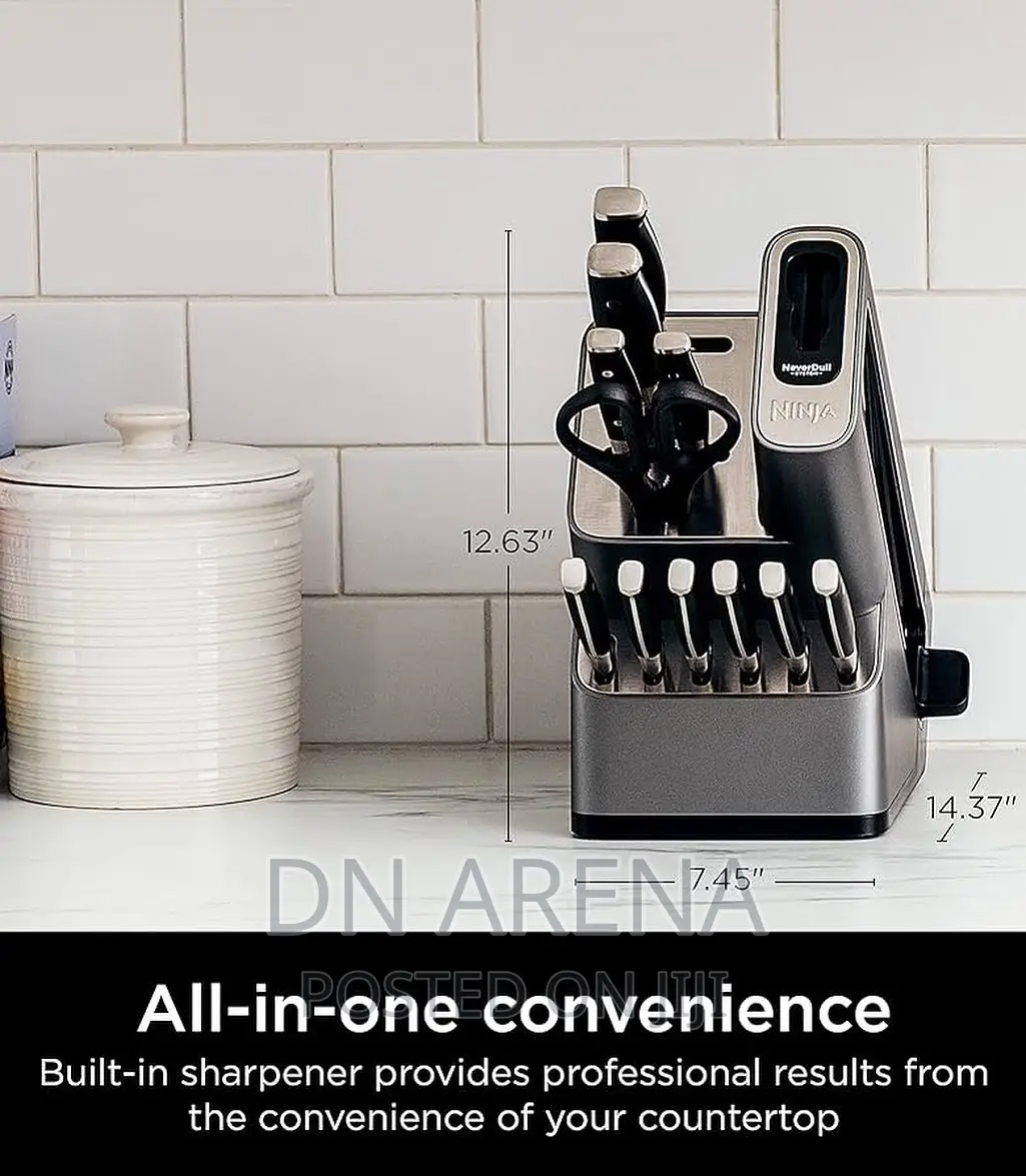 Nija Foodi Never Dull Premium Knife Systeminbuilt Sharpener