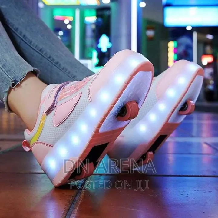Skating Shoes With Roller Wheels and Custom LED Light 00