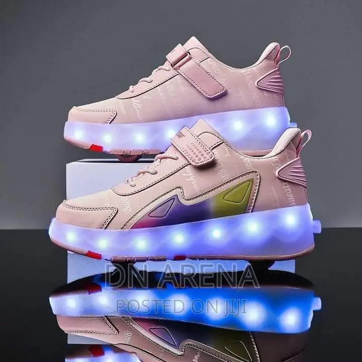 Skating Shoes With Roller Wheels and Custom LED Light 00