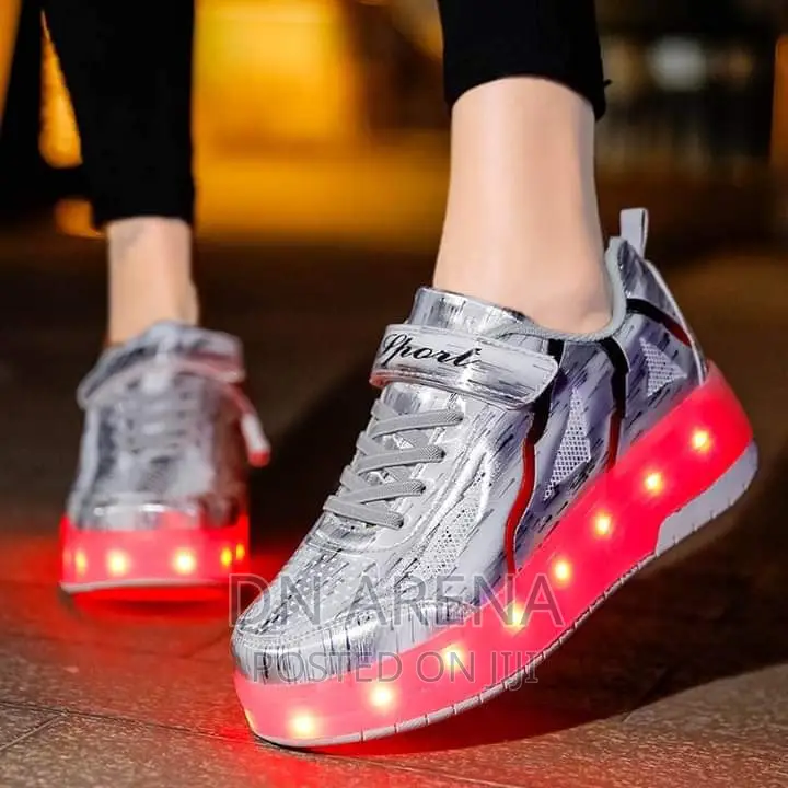 Skating Shoes With Roller Wheels and Custom LED Lights