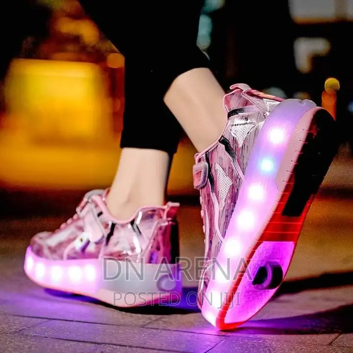 Skating Shoes With Roller Wheels and Custom LED Lights