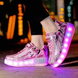 Skating Shoes With Roller Wheels and Custom LED Lights