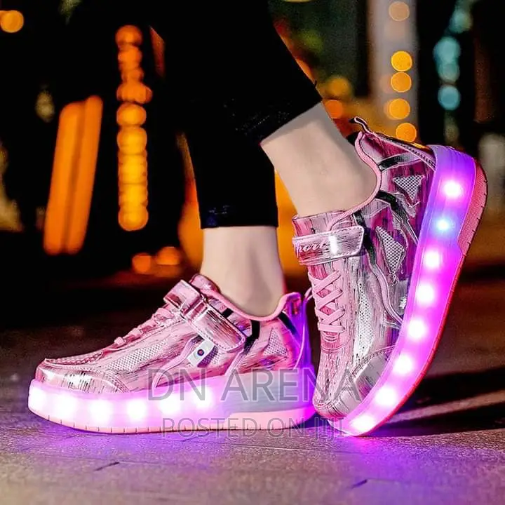 Skating Shoes With Roller Wheels and Custom LED Lights