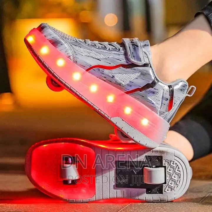 Skating Shoes With Roller Wheels and Custom LED Lights