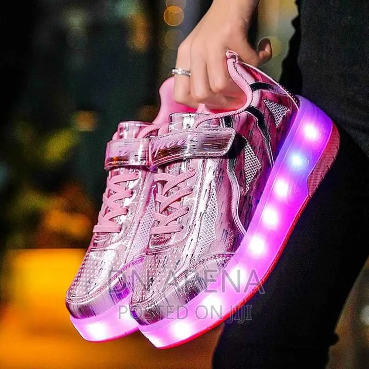 Skating Shoes With Roller Wheels and Custom LED Lights