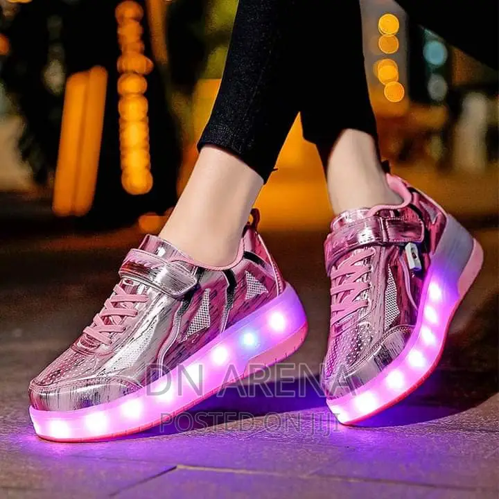 Skating Shoes With Roller Wheels and Custom LED Lights