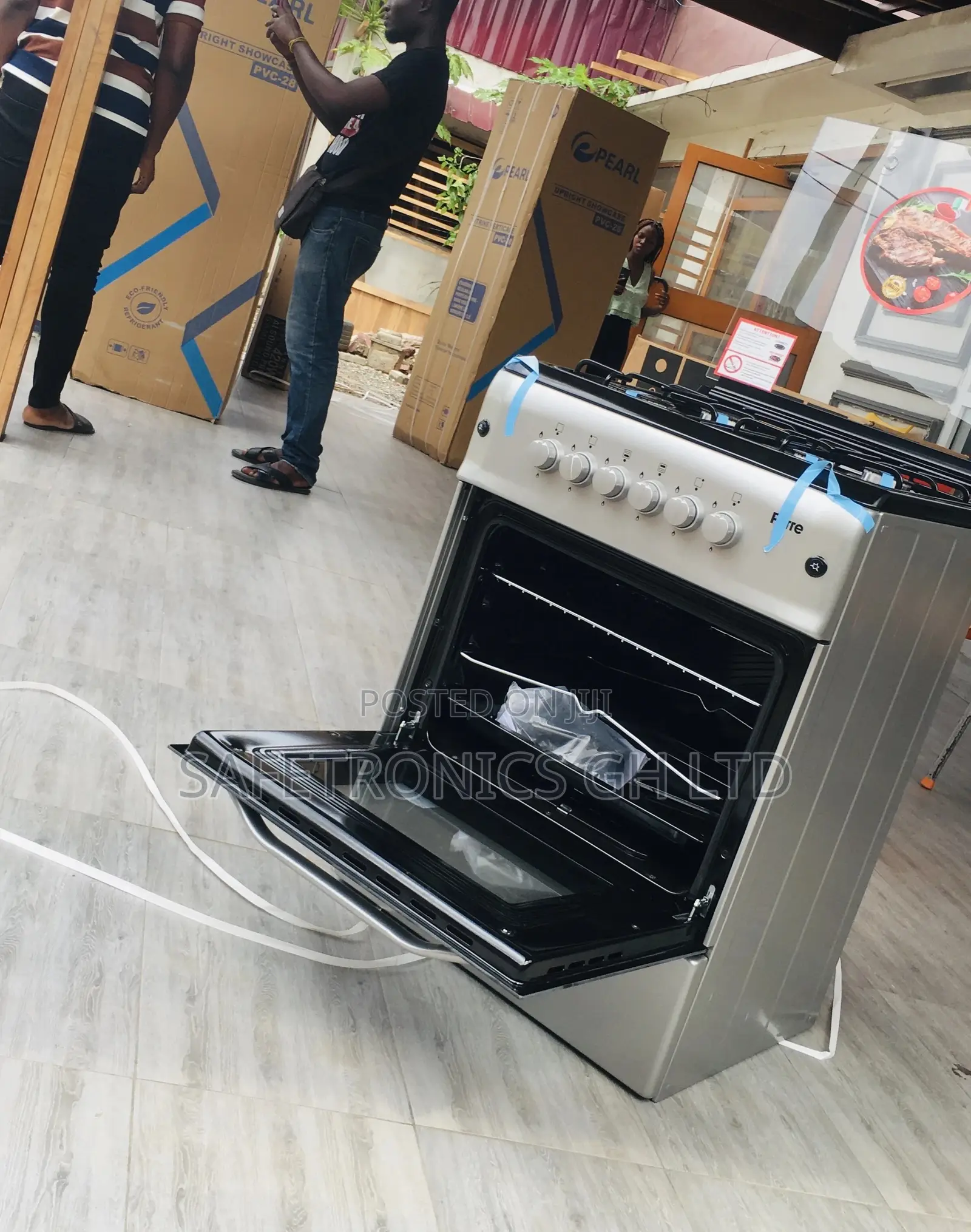 Electric Ferre 4 Gas Cooker Oven With Grill Glass Lid 60x60
